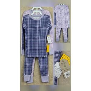 Honest Baby 4T Pajama 2 Pairs NWT Organic Cotton Purple Pj Toddler Girl